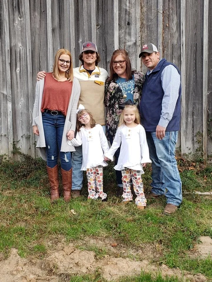 Wade Greene Jr. and family at Geaux Overhead Door